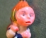 Игрушка елочная, Чиполлино. Стекло, прищепка. СССР.