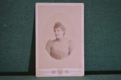 Фотография старинная "Женщина в светлом платье". Дьяговченко, Москва.