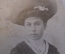 Фотография старинная "Девушка в большой шляпе". Visit Portrait.