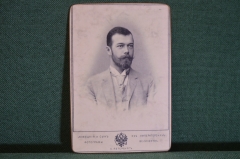 Фотография "Император Николай II, в костюме". Левицкий. Копия на твёрдом паспарту