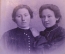 Фотография старинная "Две женщины в темном". Visit Portrait. #F9