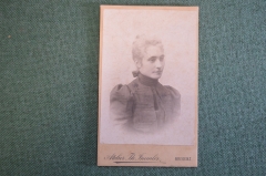 Фотография старинная "Девушка со светлыми волосами". Immler. Bregenz.