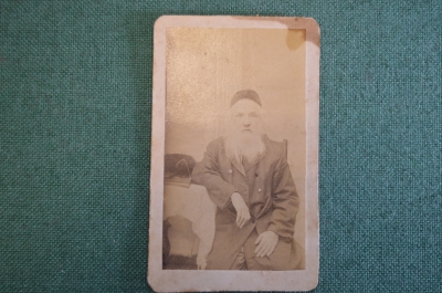 Фотография старинная "Седовласы старец в ермолке".