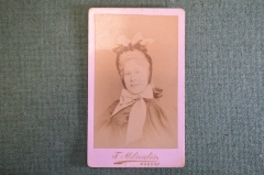 Фотография старинная "Женщина в капоре". Mitreutev, Митричев. Москва.