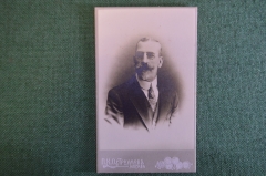 Фотография старинная "Мужчина в возрасте, профессорского вида". П.К. Остроумов, Москва. 1916 год.