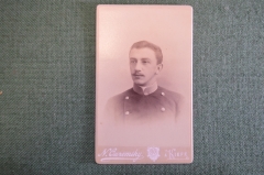 Фотография старинная "Мужчина в двубортном мундире". Гуземский, Guzemsky. Киев, Kieff. 