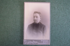 Фотография старинная "Мальчик в темном пиджаке". Тираспольский.