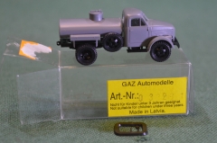 Модель машинка "ГАЗ 96  цистерна, бензовоз". Miniaturmodelle. Коробка. Рига. СССР.