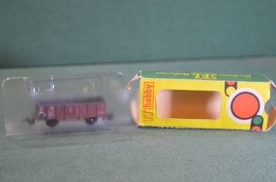 Игрушка Вагон грузовой товарный TT Hobby 1:120. 12мм. В коробке. Железная дорога. ГДР. Германия.