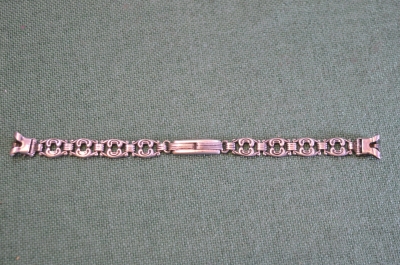 Браслет для женских наручных часов. Серебро 875 проба. Ленинградская ювелирная фабрика. СССР.