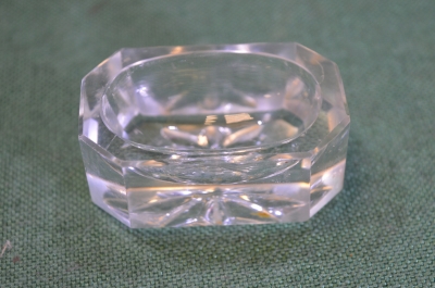 Солонка старинная миниатюрная. Стекло. Хрусталь. Царская Россия. До 1917 года. #2