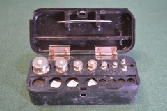 Гиря гирька. Набор разновесов. Карболит. Госметр. Ленинград. СССР.