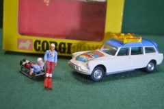 Модель, машинка Ситроен, Citroen Safari. 1968 GRENOBLE. Коробка. Corgi Toys Made in Gt. Britain