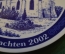 Тарелка настенная "2002 год". Серия Памятники Северная Фрисландия. Фарфор, Dawartz. Millhouse Дания.