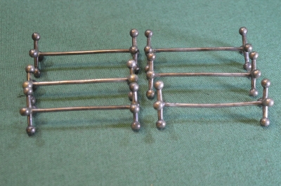 Подставки старинные для столовых приборов. Фраже. Fraget. Серебрение. Набор 6 шт. Царская Россия.