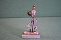 Статуэтка фигурка. Петух. Знак доллара. На удачу. Тяжелый металл.