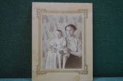 Фотография старинная "Мама с ребеночком". Фот. Покрышкин, 1912 год.