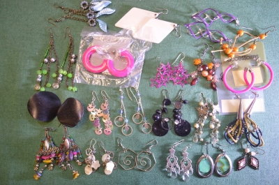Бижутерия. Серьги, сережки. Женские украшения. Сборный лот. #3