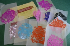 Аппликация из бумаги, набор с конвертом (10 штук). Китай. #1