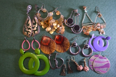 Бижутерия, женские украшения. Серьги, сережки. Сборный лот. #4