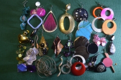 Бижутерия, женские украшения. Серьги, сережки, разнобой. Сборный лот. #8