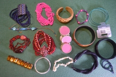 Бижутерия, женские украшения. Браслеты, браслетики, разнобой. Сборный лот. #10