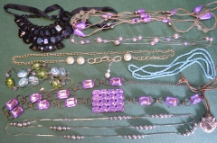 Бижутерия, женские украшения. Бусы, ожерелья, подвески, разнобой. Сборный лот. #28