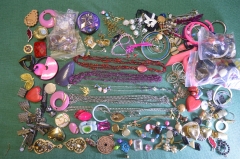 Бижутерия, женские украшения. Серьги, сережки, подвески, браслеты, бусы, разнобой. Сборный лот. #20