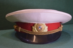 Фуражка милицейская летняя белая. МВД. Милиция. ГАИ. СССР.