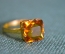 Кольцо, колечко с янтарной вставкой. Янтарь. Клеймо МК1. Диаметр 19 мм.