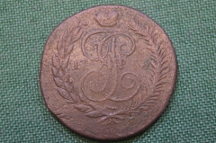 Монета 5 копеек 1793 года, ЕМ. Екатерининский пятак. Павловский перечекан. Российская Империя.