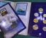 Монеты, набор "300 лет Российского флота". 6 монет, жетон, буклет. РФ, 1996 год. #1