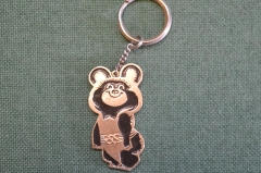 Брелок "Олимпийский Мишка, Олимпиада 1980, Москва". СССР.