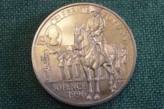 Монета 50 пенсов 1996 год. 70 лет королеве. Елизавета II, Острова Святой Елены.