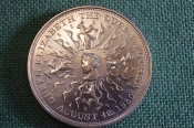 Монета 25 пенсов 1980 год, 4 августа. 80 лет королеве матери. Елизавета II, Великобритания.