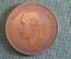Монета 1 пенни 1928 год. One penny. Георг V, Великобритания.