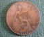 Монета 1 пенни 1919 год. One penny. Георг V, Великобритания. 