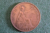 Монета 1 пенни 1934 год. One penny. Георг V, Великобритания. Монета 1 пенни 1934 год. One penny. Георг V, Великобритания.