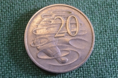 Монета 20 центов 1980 год. Утконос. Елизавета II, Австралия.