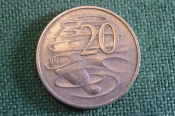 Монета 20 центов 1980 год. Утконос. Елизавета II, Австралия.