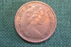 Монета 2 пенса 1981 года. Two new pence. Елизавета II, Великобритания.