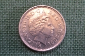 Монета 10 пенсов 2001 года. Ten pence. Елизавета II, Великобритания.