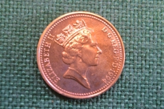 Монета 1 пенни 1994 года. One penny. Елизавета II, Великобритания.