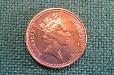Монета 1 пенни 1994 года. One penny. Елизавета II, Великобритания.