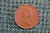 Монета 1/2 пенса 1975 года. New penny. Елизавета II, Великобритания.