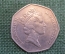 Монета 50 пенсов 1997 года. Fifty pence. Елизавета II, Великобритания.