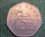 Монета 50 пенсов 1997 года. Fifty pence. Елизавета II, Великобритания.