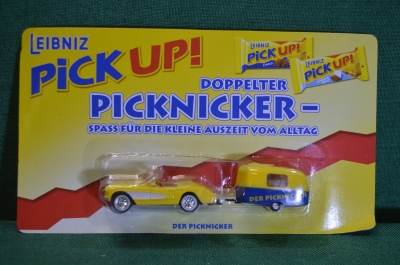 Машинка, модель. Автомобиль с прицепом. Doppelter Picknicker. Блистер, реклама.