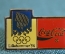 Знак, значок "Кока-кола, Coca-cola. Лиллехаммер, Lillehammer 1994 год". Тяжелый металл, цанга. #Z3