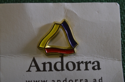 Знак, значок "Андорра, Andorra". Тяжелый металл, цанга. #Z3
